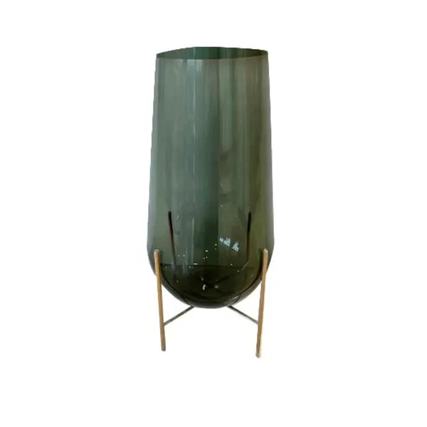 E  &#39;Chasse decorative vase in glass (smoked), Menu image