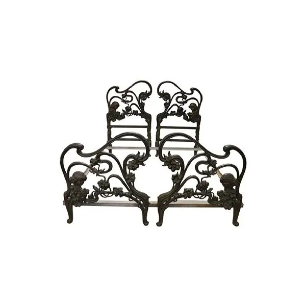 Vintage cast iron double bed ('800) 