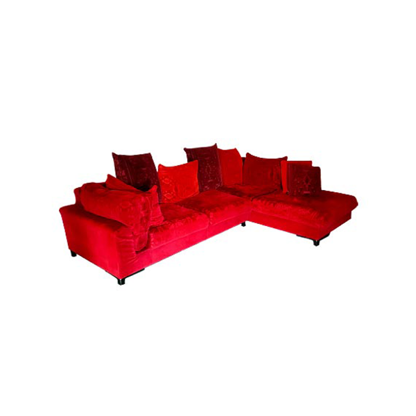 Corner sofa in alcantara fabric (red), Roche Bobois image