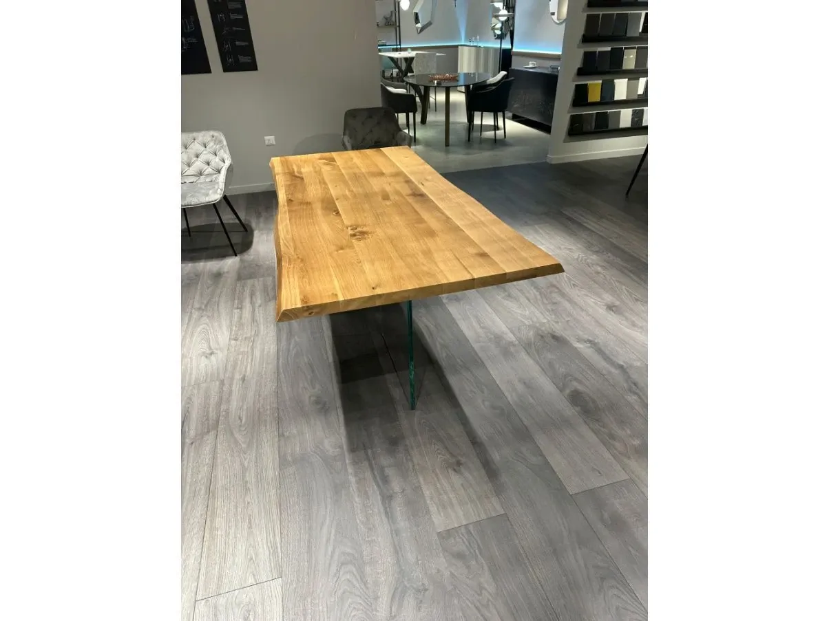 Rectangular table in wood and crystal, La Forma 3