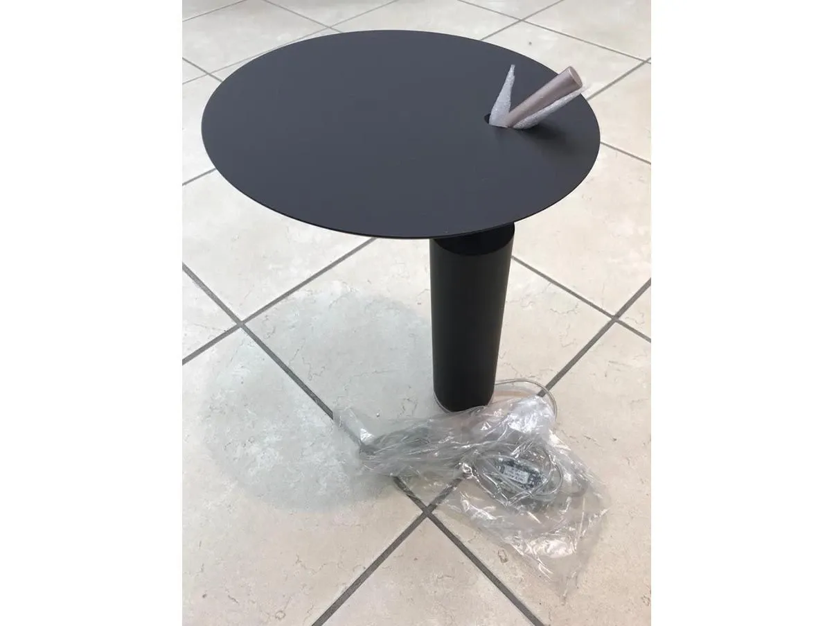 Lampada da tavolo Luà LP disco regolabile (nero) 2