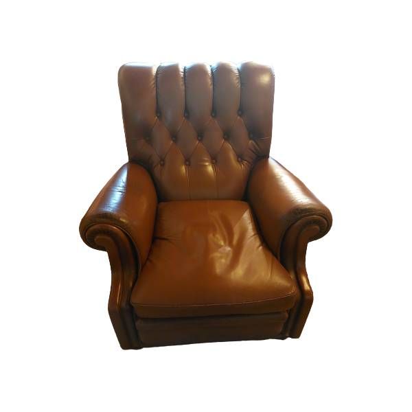 Bonnie armchair in brown leather, Poltrona Frau image