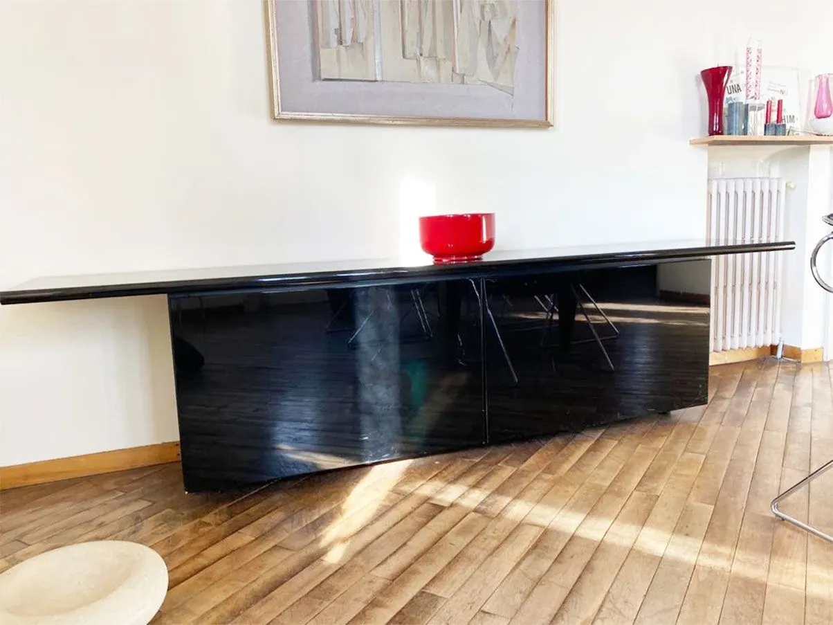 Sheraton designer sideboard in black wood 