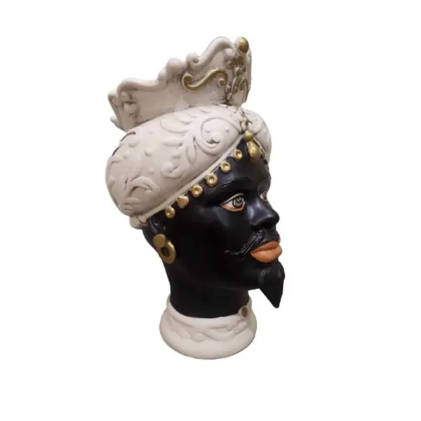 Hand-decorated Moor&#39;s Head, Sbordone Porcelain image