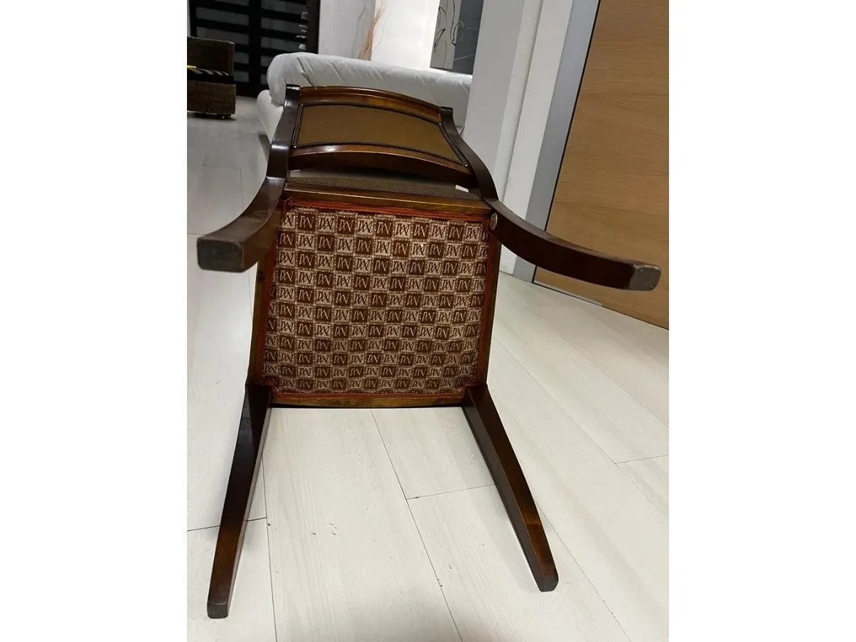 Walnut wood chair, Morelato 6