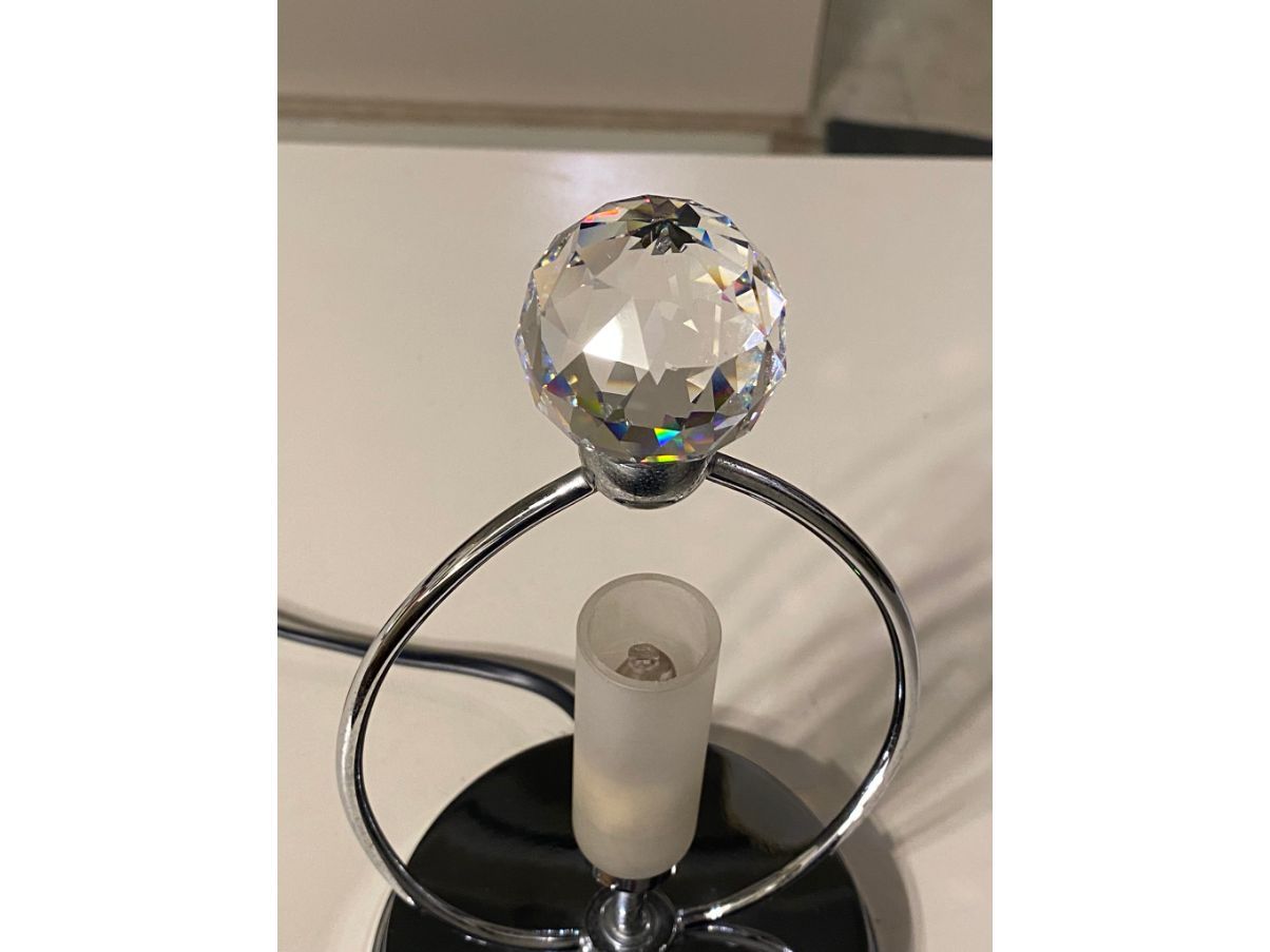 Lampada da tavolo in ottone cromato, Lumi Milano 4