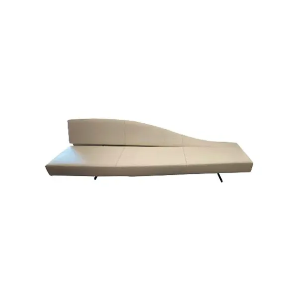 Aspen 3 seater sofa covered in leather (white), Cassina image