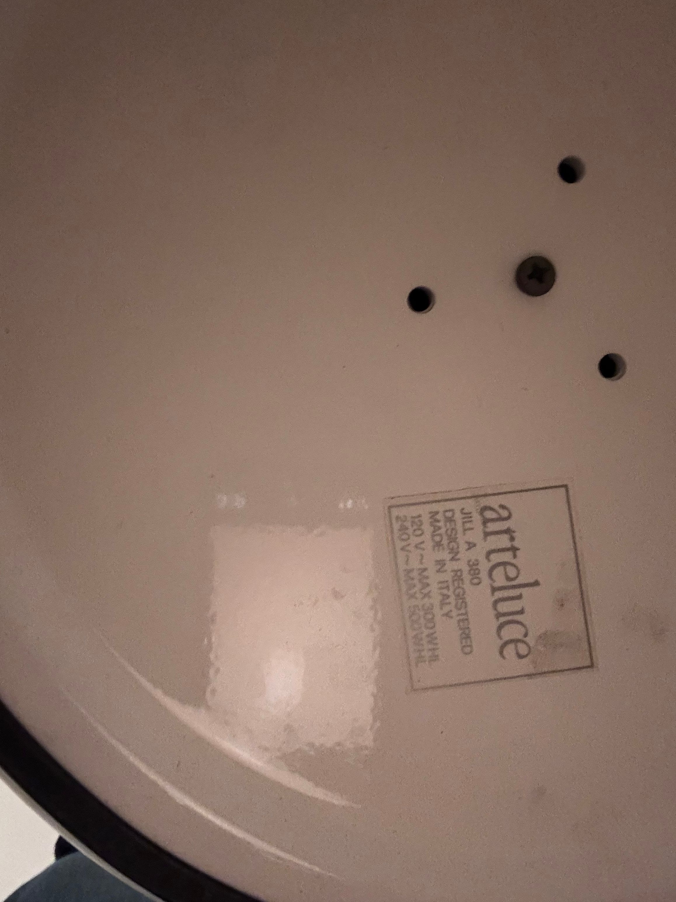 Lampada da terra Jill A 380 di King Santiago e Arnaldi (anni '70), Arteluce Details