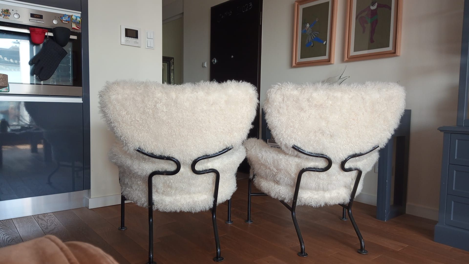 Pair of Tre Pezzi PL19 Lounge Chairs in Wool by Franco Albini and Franca Helg Side