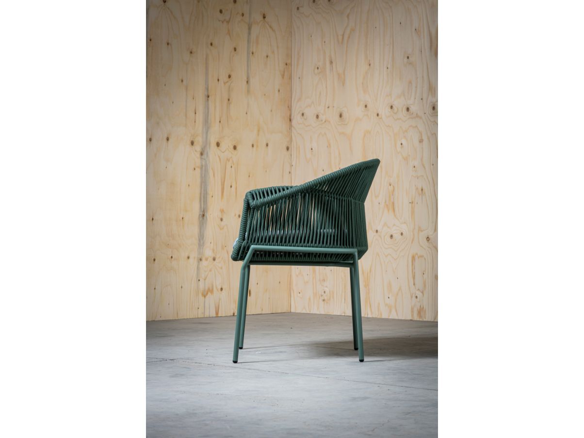 Scala outdoor chair in fabric and aluminum (green), Livintwist 3