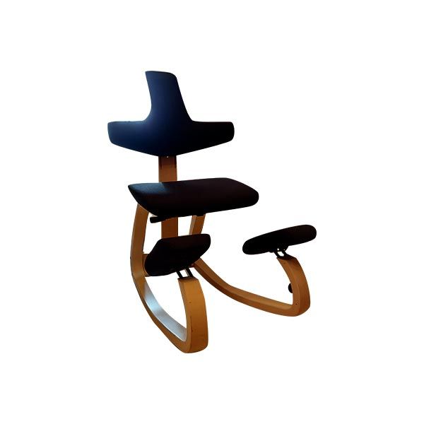 Sedia ergonomica in legno nero, Varier