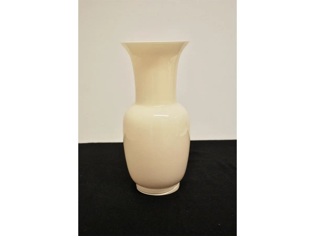 Vaso Opalino vetro soffiato e lavorato a mano (bianco) 2