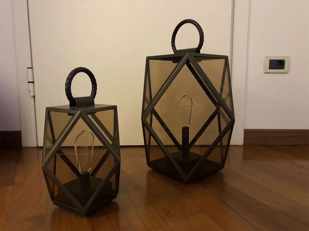 Set 2 lanterne Muse per esterni in bronzo (LED), Contardi 5