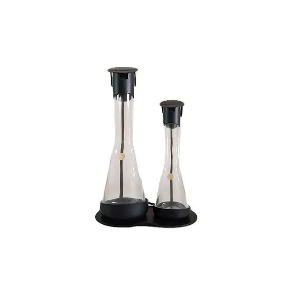 Oil, vinegar and tray set AC01 and AC02 (black), Alessi image