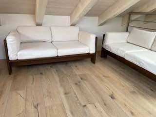 Pair of 2-seater Bastiano sofas by Afra and Tobia Scarpa (70s), Gavina 4