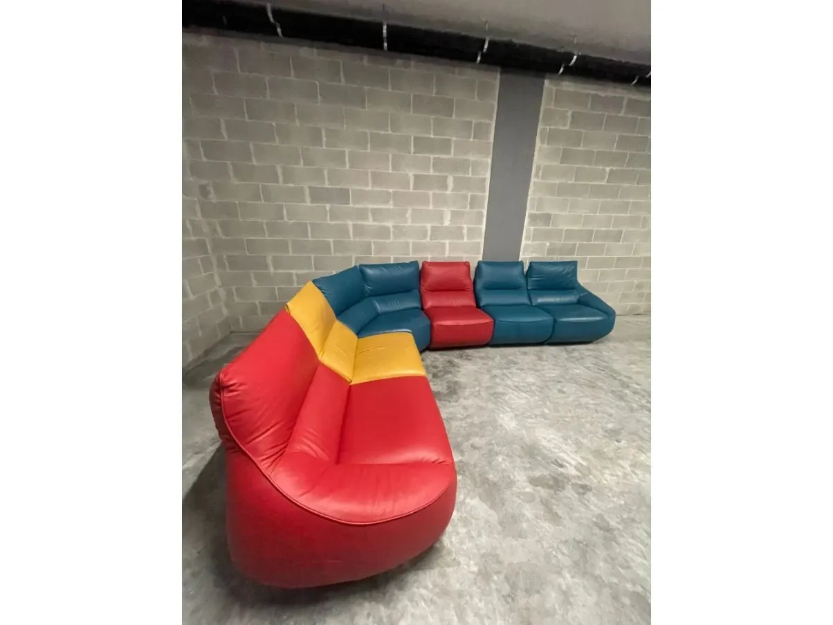 Divano Hip-Hop in pelle multicolor 3