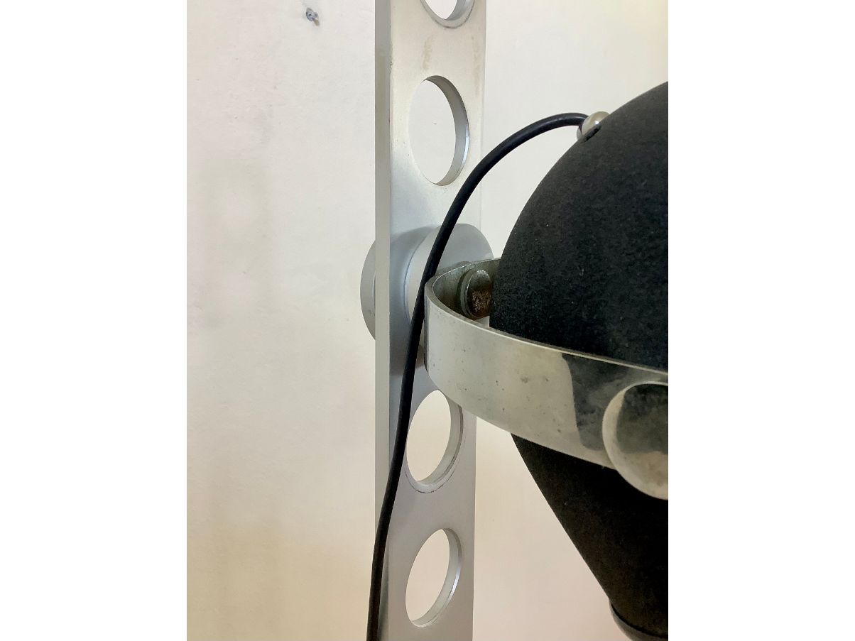 Vintage 70s perforated aluminum floor lamp Defects