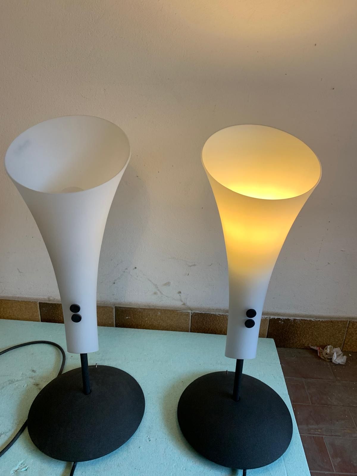 Set floor lamp and 2 bedside table lamps Contessina Front