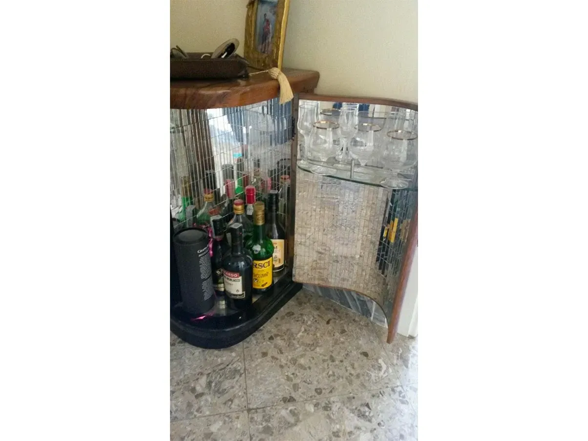 Mobile bar vintage con giradischi in legno (anni'50), 5
