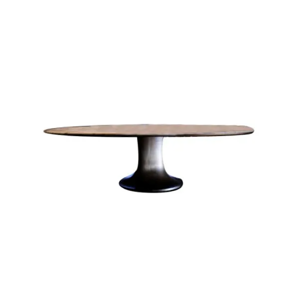 Tavolo ovale Mizar in bronzo e marmo (beige), Giorgetti image