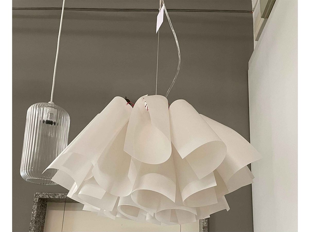 Lampadario Tutu in carta giapponese (bianco), Panzeri