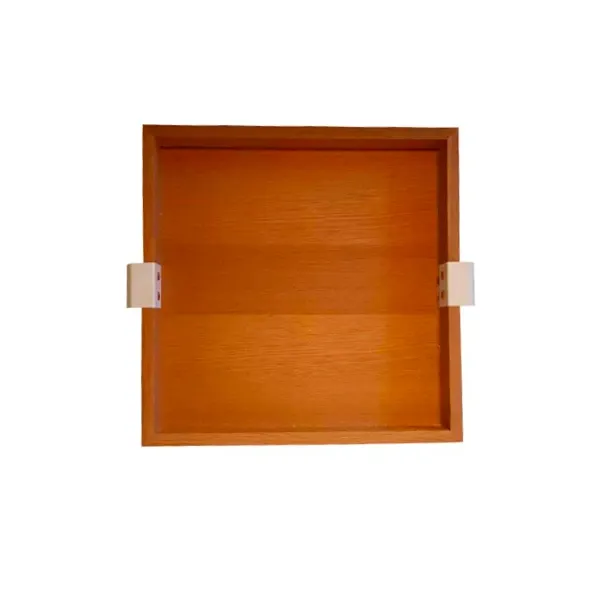 Tray in natural oak wood and lacquered metal, Ethnicraft image