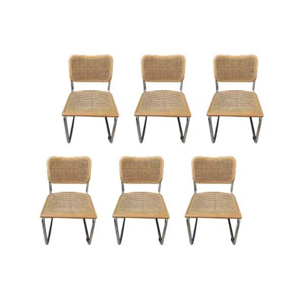 Set of 6 Cesca chairs by Marcel Breuer (1990s), MDF Italia image