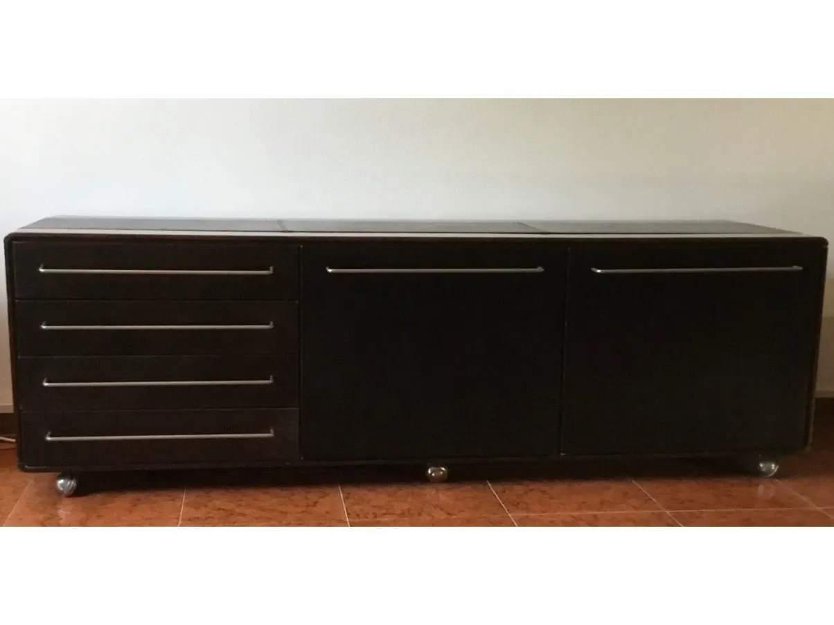 Credenza bassa vintage in legno massello, 1