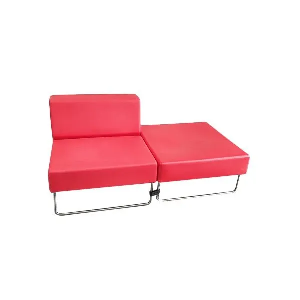 Poltroncina Host Lounge 790+792 con pouf (rosso), Pedrali image