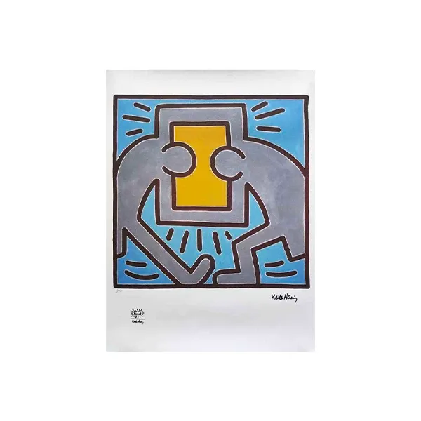 Image of Litografia originale Keith Haring edizione limitata (anni '90)