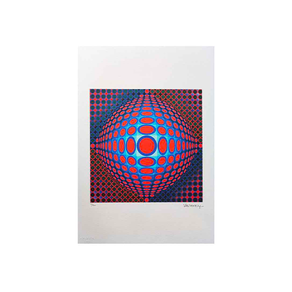 Victor Vasarely limited edition vintage lithograph (1970s) image