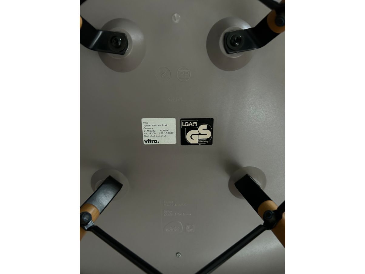 Eames DAW Armchair Orange and Dove Grey by Eames Brand