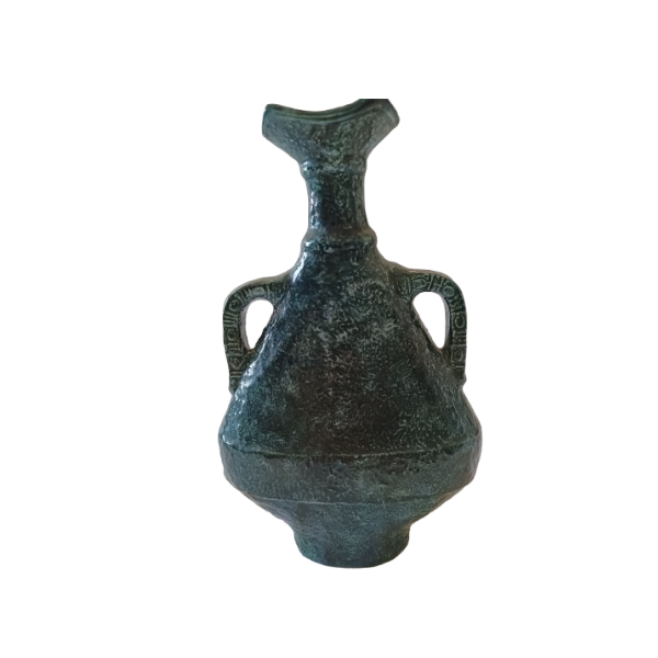 Green and white ceramic vase/carafe (50s), Fratelli Marchi image