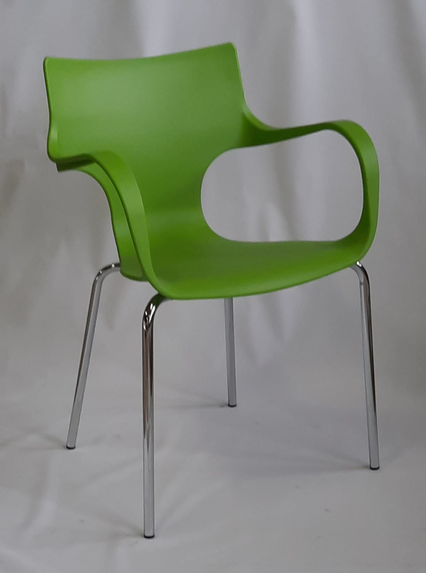 Sedia in polipropilene rinforzato con fibra di vetro colore verde, MD Work Main