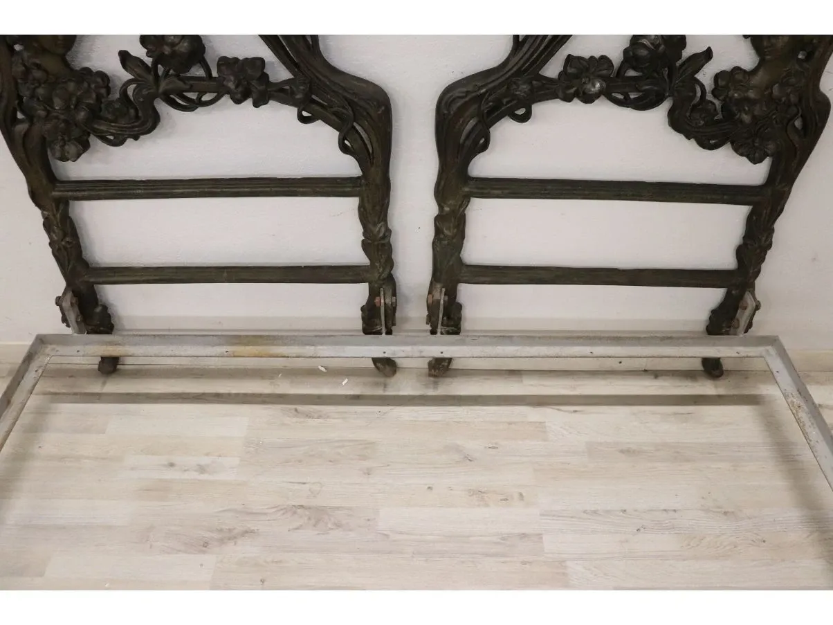 Vintage cast iron double bed ('800) 5