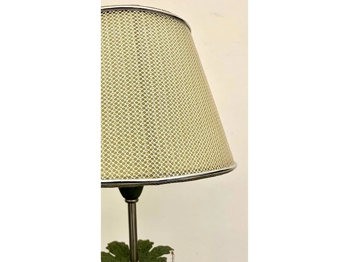 Lampada da tavolo in rete e seta (verde), Patrizia Garganti 3