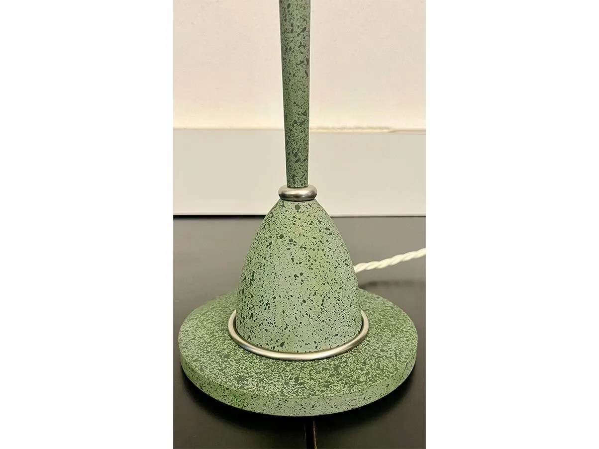 Lampada da tavolo in rete e seta (verde), Patrizia Garganti 4