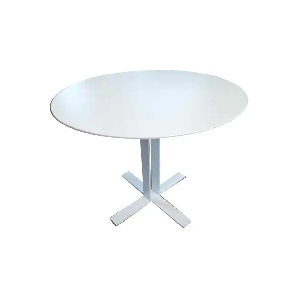 Più round coffee table in steel and wood, Saba image