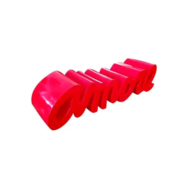 Amore modern seat in polypropylene (red), Slide image