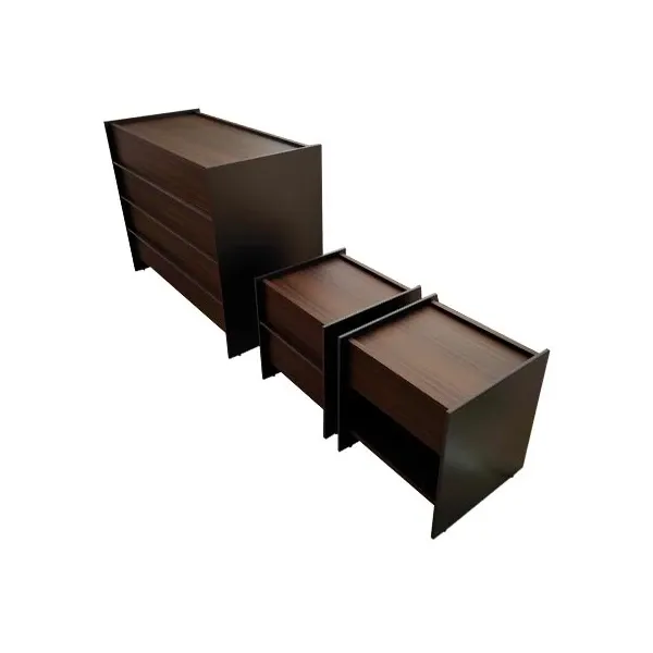 Set of 3 Casper storage units in wood 