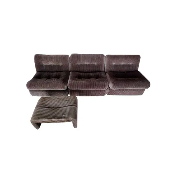 Set 3 poltrone Amanta con pouf (marrone), B&B Italia image