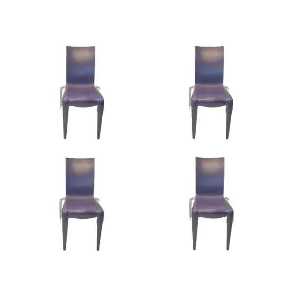 Set of 4 blue Louis 20 chairs by Philippe Starck, Vitra image