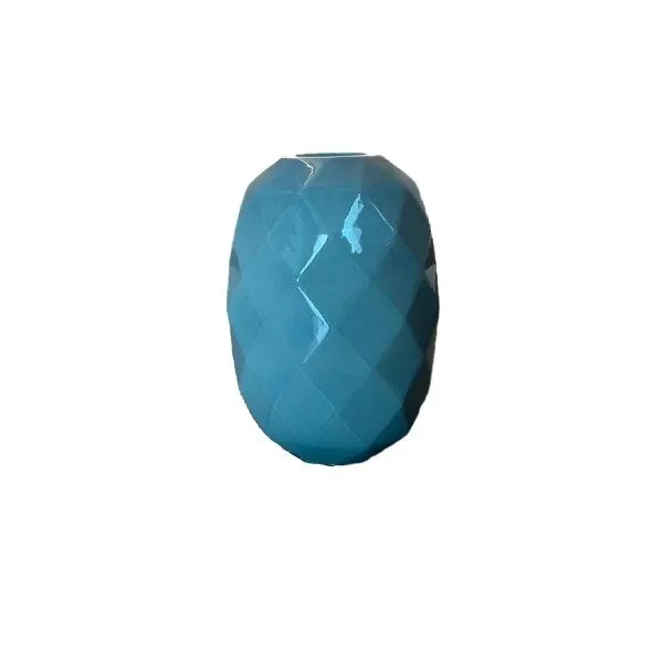 Cut ceramic vase with polygonal details (light blue), Bosa image