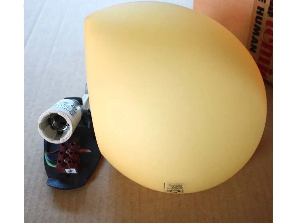 Lampada da parete Golf P1 in vetro satinato (giallo), Leucos 1