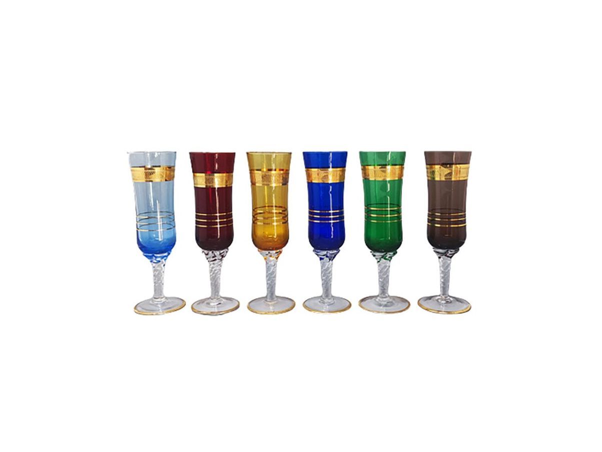 Set of 6 vintage Murano glass glasses (1960s), image