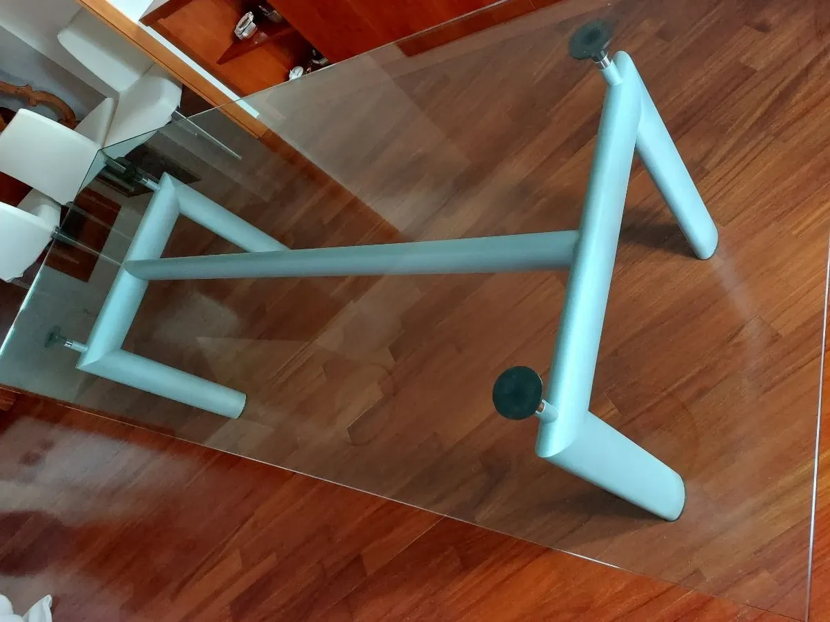Vintage Le Corbusier glass table 3