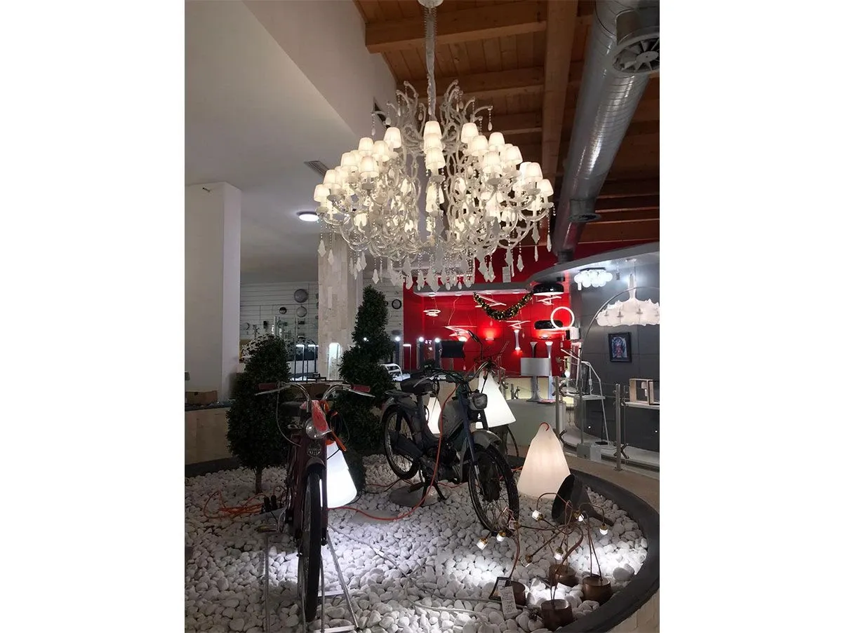 Lampadario Maria Teresa VE906/49MT vetro (bianco), Masiero 1