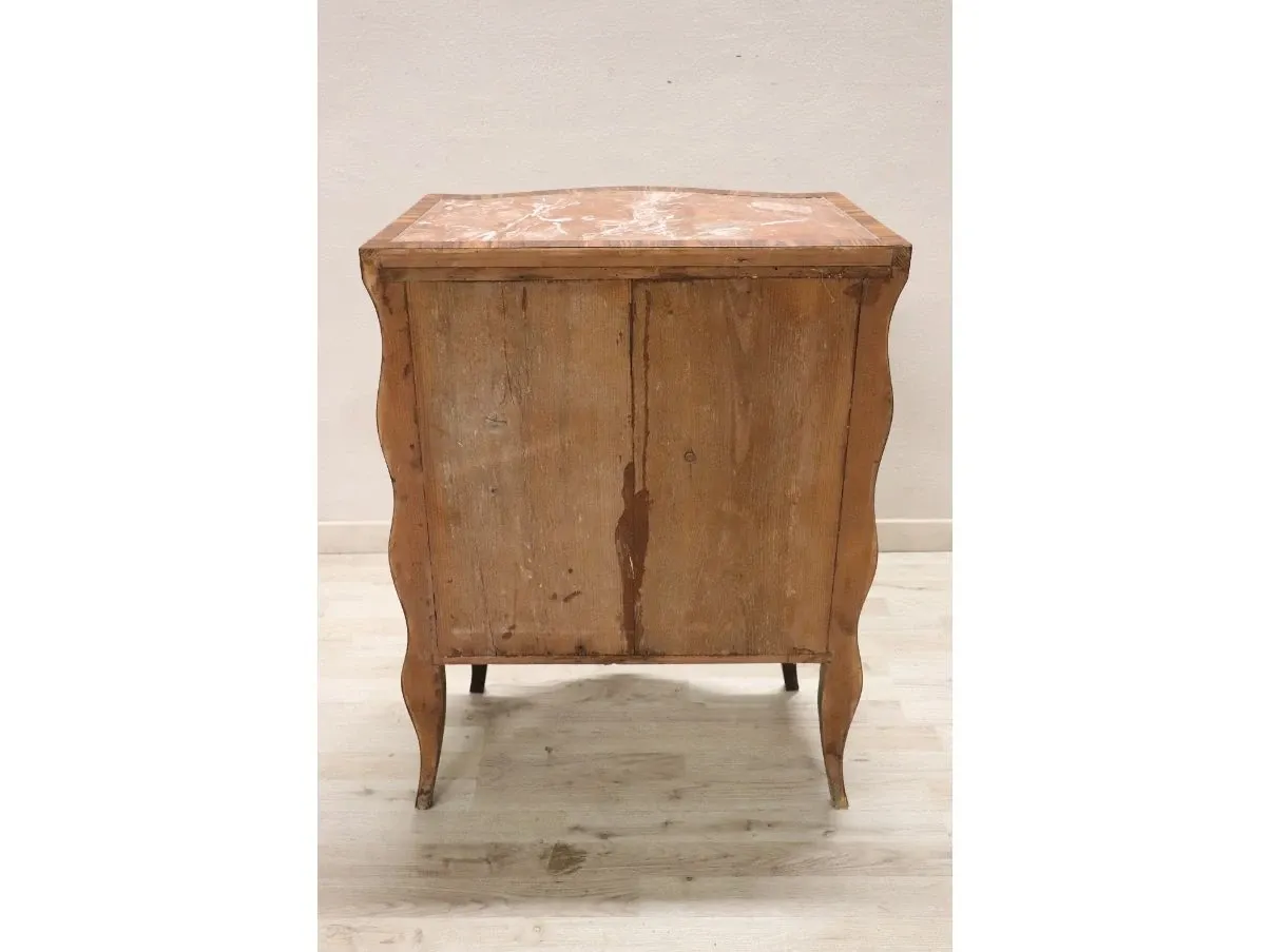 Cassettiera in legno e marmo (anni '20) 5