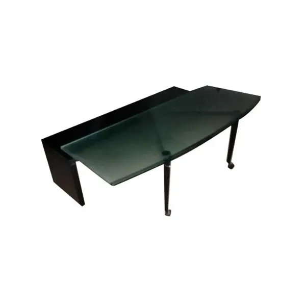 Tavolino Meta con piano ruotante in vetro, image