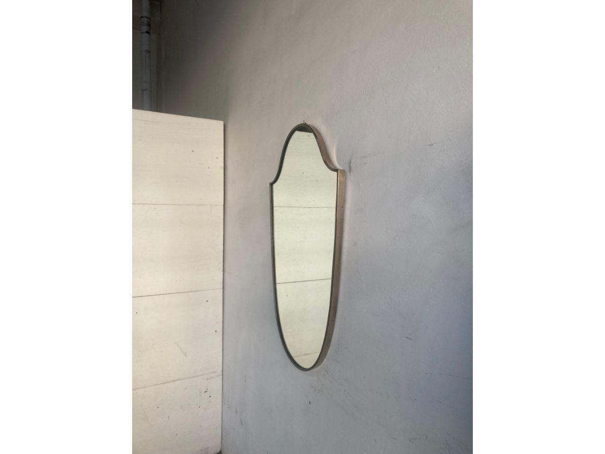 Miroir avec cadre en laiton (années 50) Brand